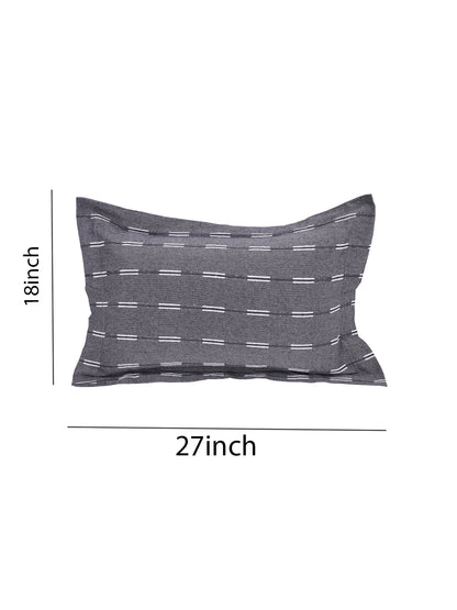 Pillow Covers in Grey color made with  Cotton Material , Bedding - 2 Pcs