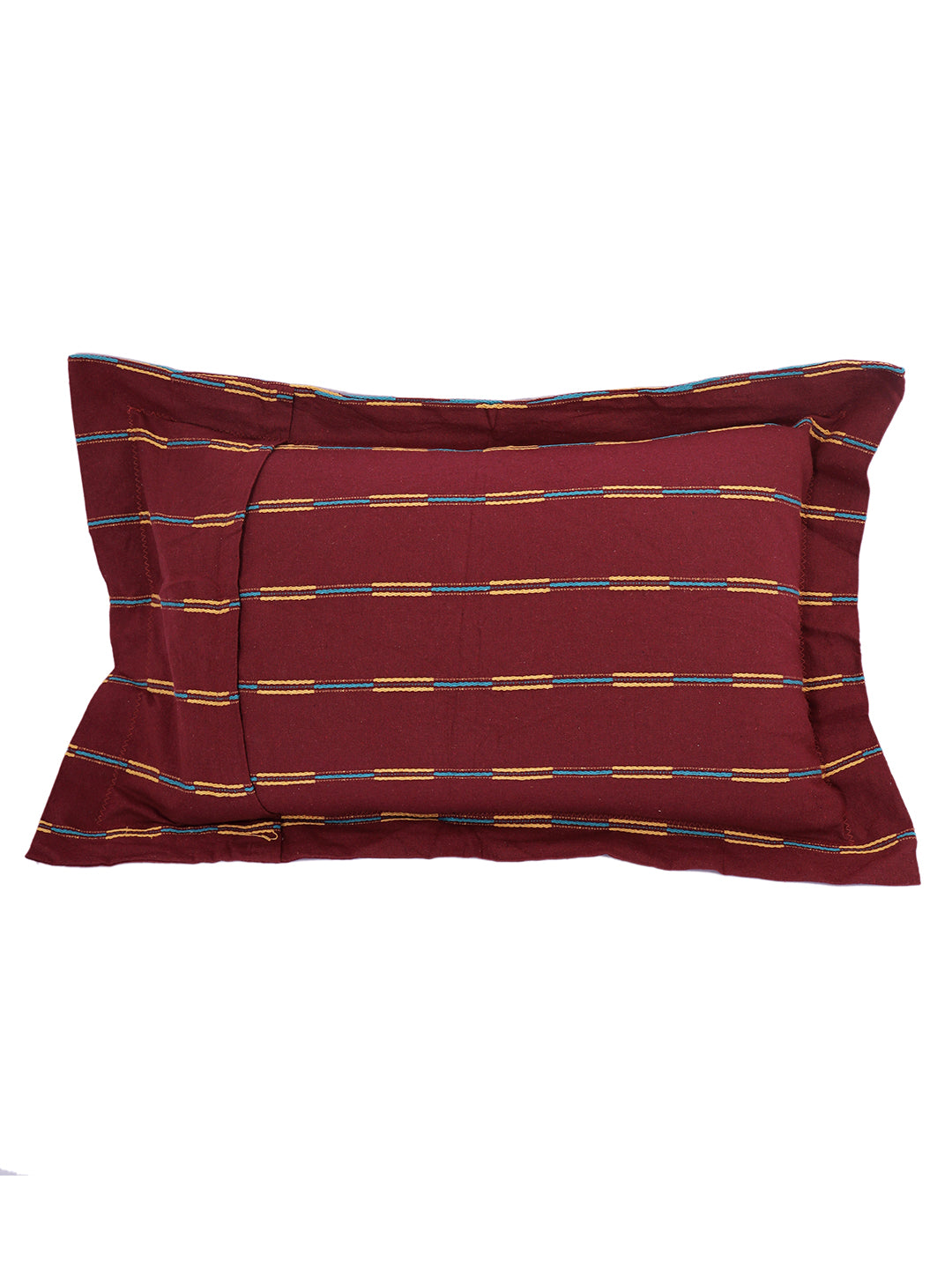 Pillow Covers in Mehroon color made with  Cotton Material , Bedding - 2 Pcs