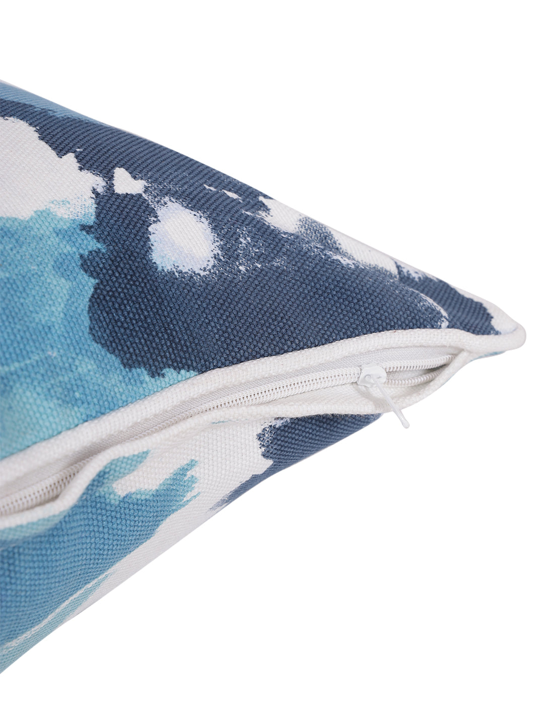 Set of 2 Premium Cotton Abstract Blue Color Cushion Cover, 2 pc Cushion Cover