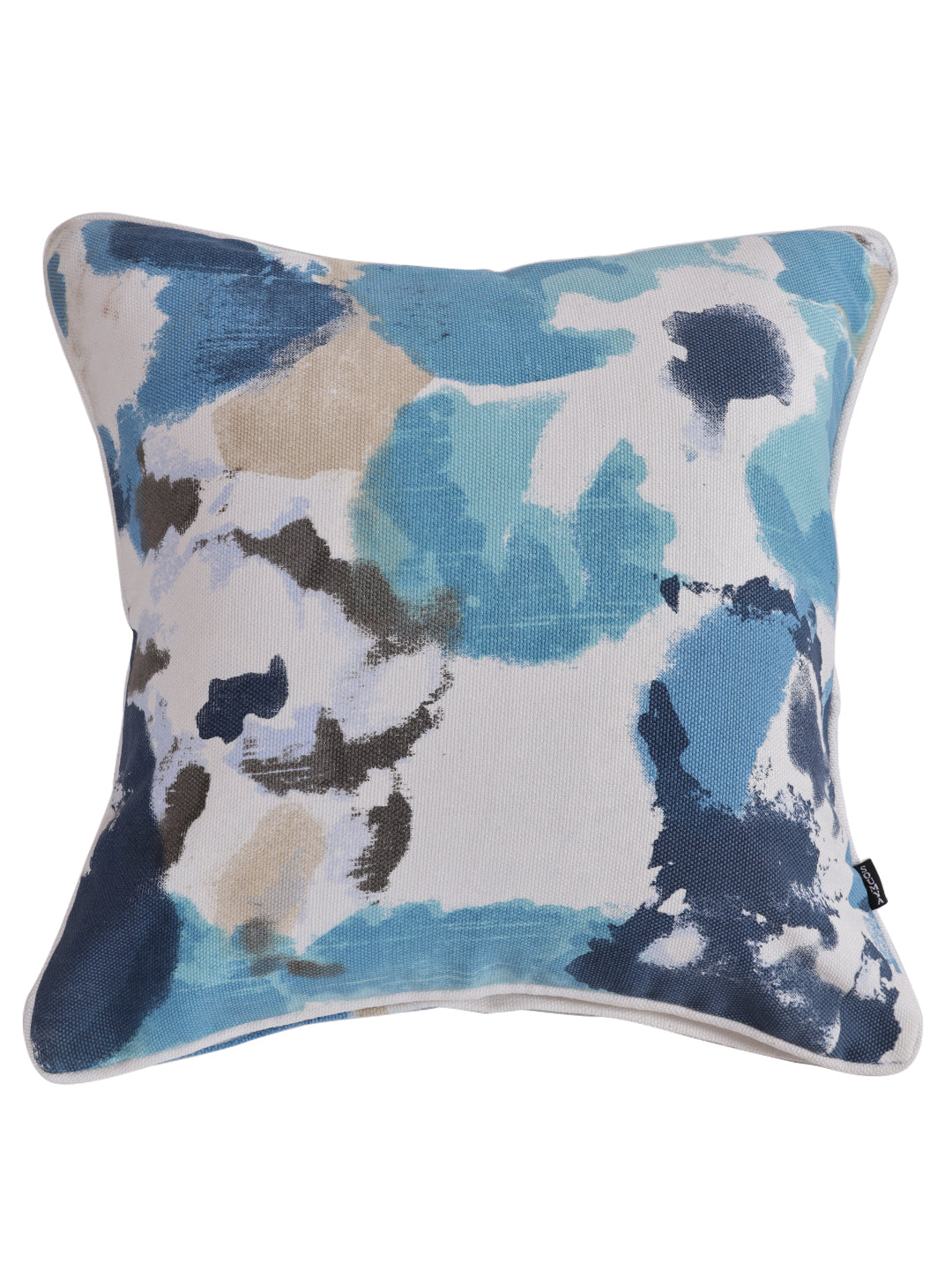 Set of 2 Premium Cotton Abstract Blue Color Cushion Cover, 2 pc Cushion Cover