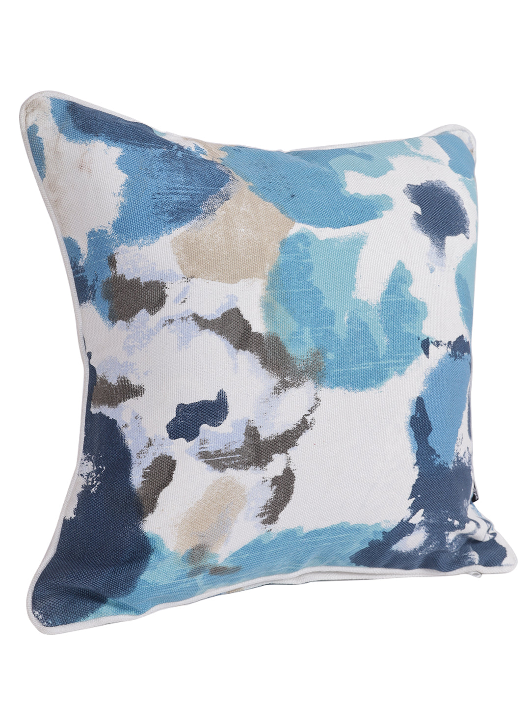 Set of 2 Premium Cotton Abstract Blue Color Cushion Cover, 2 pc Cushion Cover