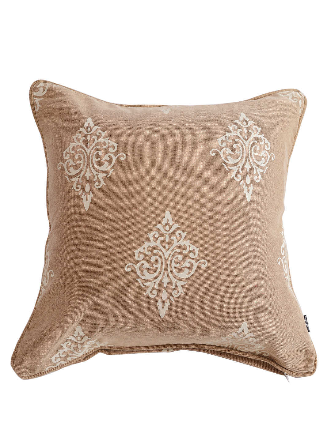 Set of 2 Premium Cotton Abstract Beige Color Cushion Cover, 2 pc Cushion Cover