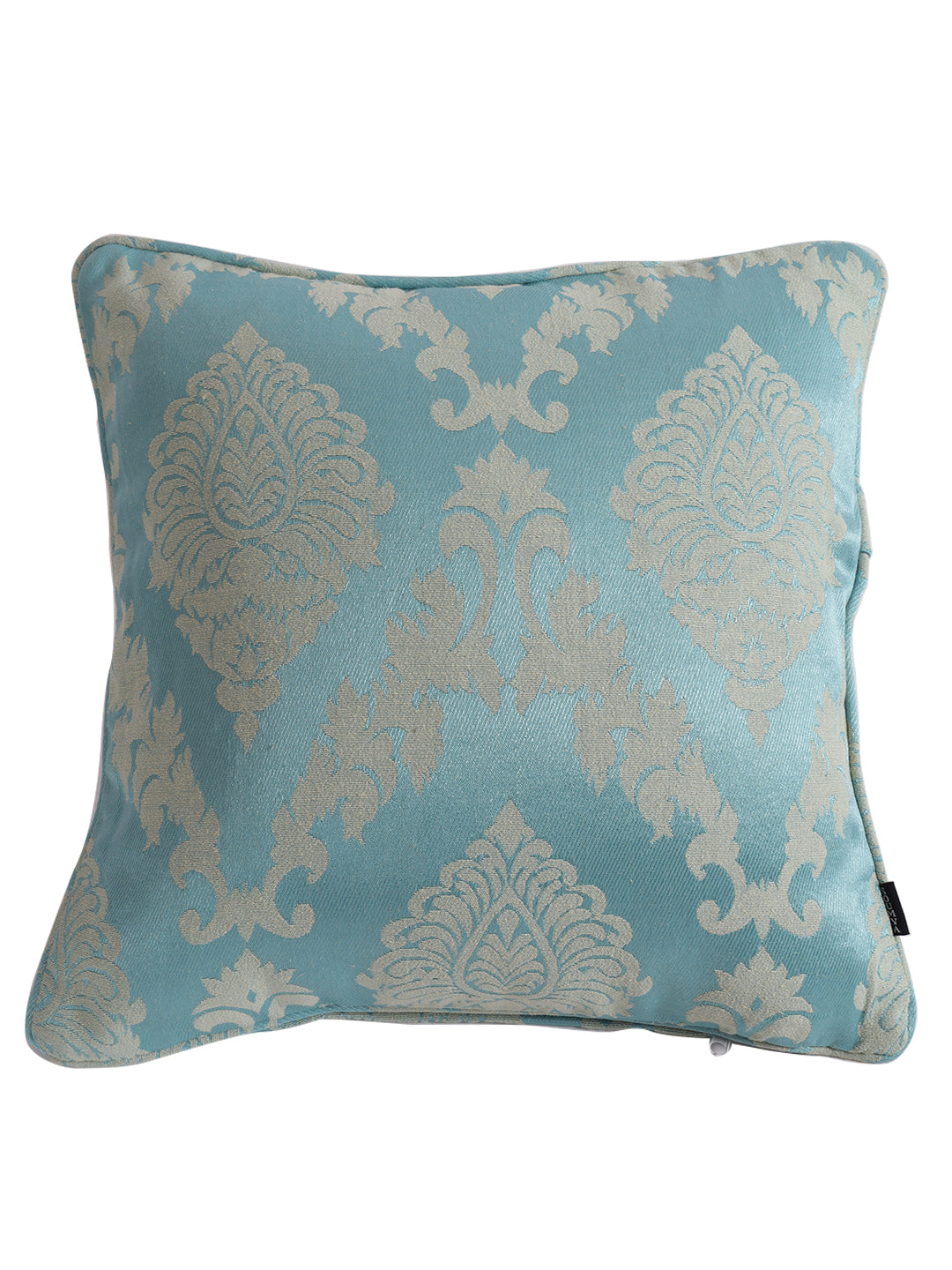 Set of 2 Premium Abstract Design Turquoise Color Cushion Cover, 5 pc Cushion Cover