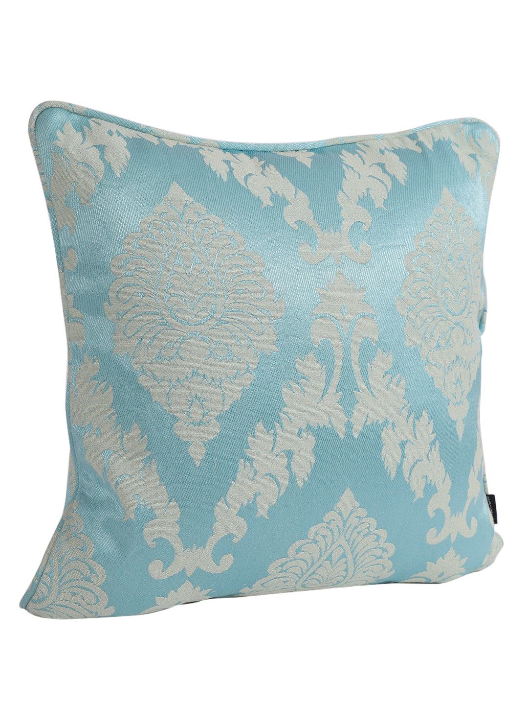 Set of 2 Premium Abstract Design Turquoise Color Cushion Cover, 5 pc Cushion Cover