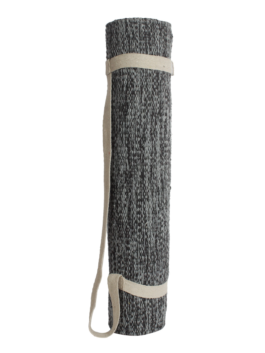 Perfect Size Cotton Yoga Mat with Shoulder Strap Anti-Skid Grey Color, Yoga mat