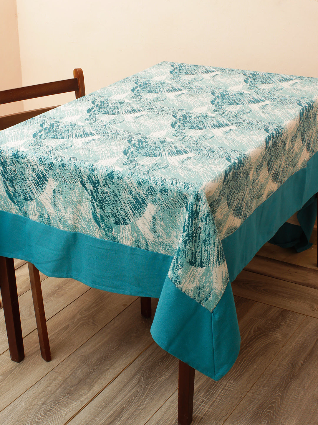 Premium Cotton Floral 6 Seater Dinning Table Cover- 1 pc Table Cover 60"x 90" with 6 pcs Napkin