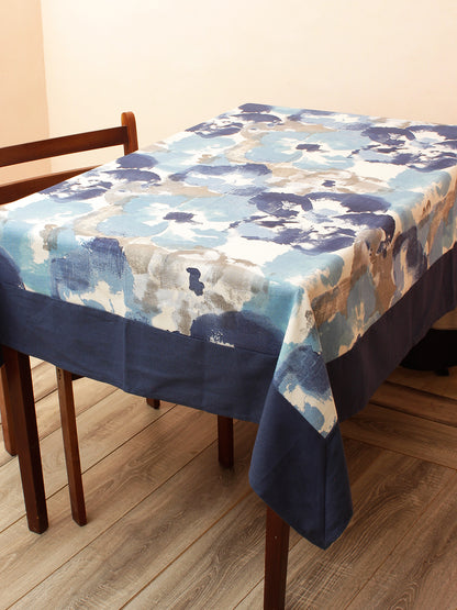 Premium Cotton Floral 6 Seater Dinning Table Cover- 1 pc Table Cover with 6 pcs Napkins