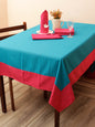 Premium Cotton Solid 6 Seater Dinning Table Cover with 6 pcs Napkins