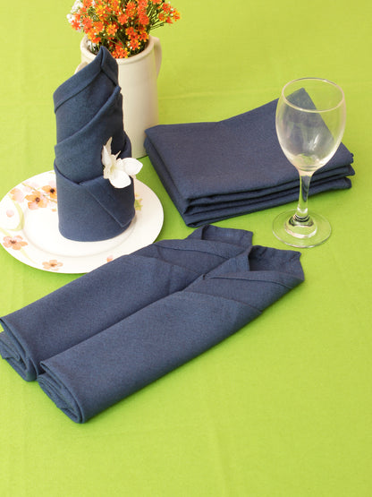 Premium Cotton Solid 6 Seater Dinning Table Cover with 6 pcs Napkins