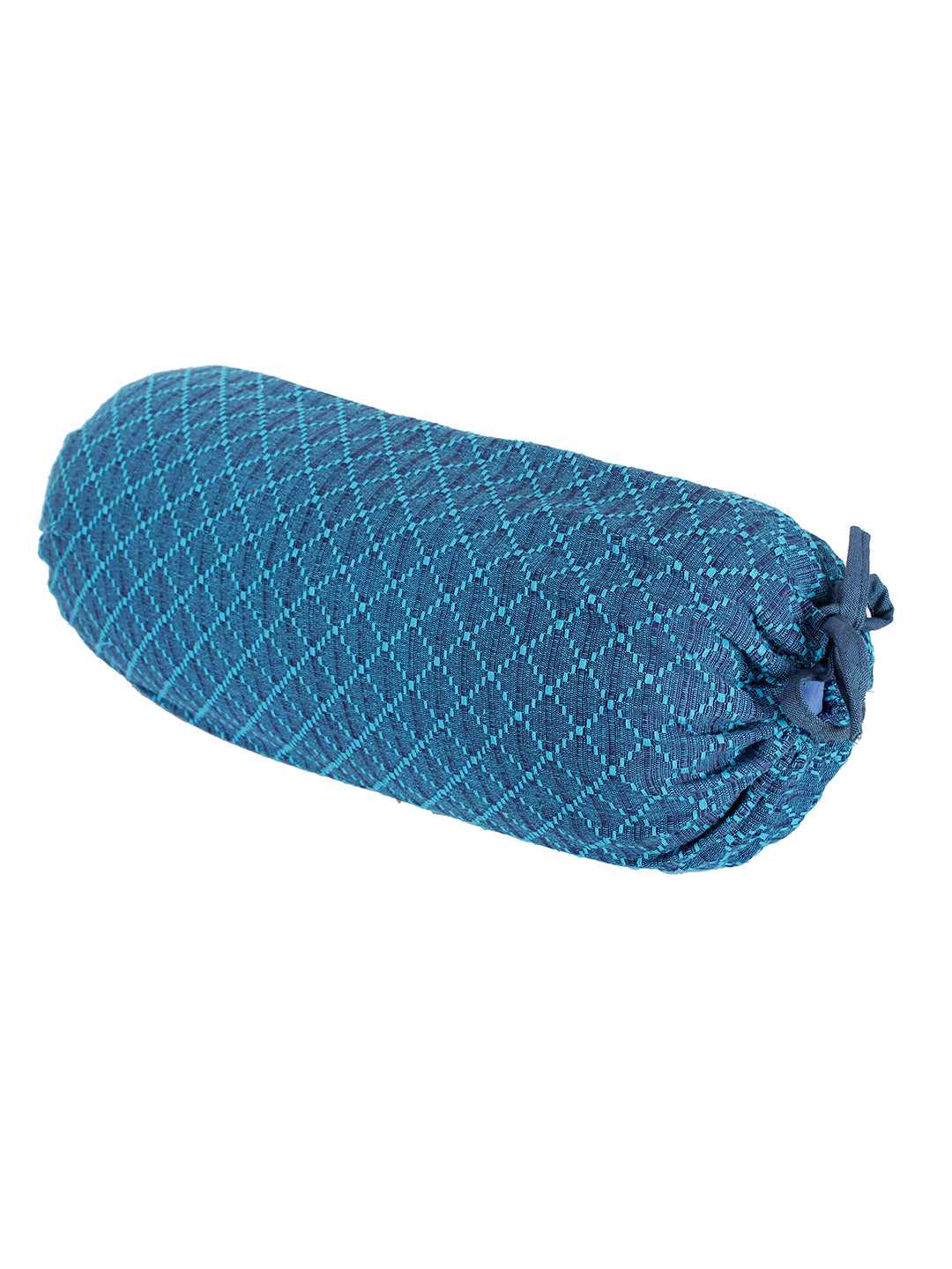 Cotton Dobby Design Bolster Cover (Blue), Pack of 2