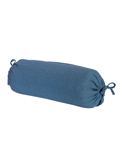 Plain Cotton Bolster Cover (Blue), Pack of 2