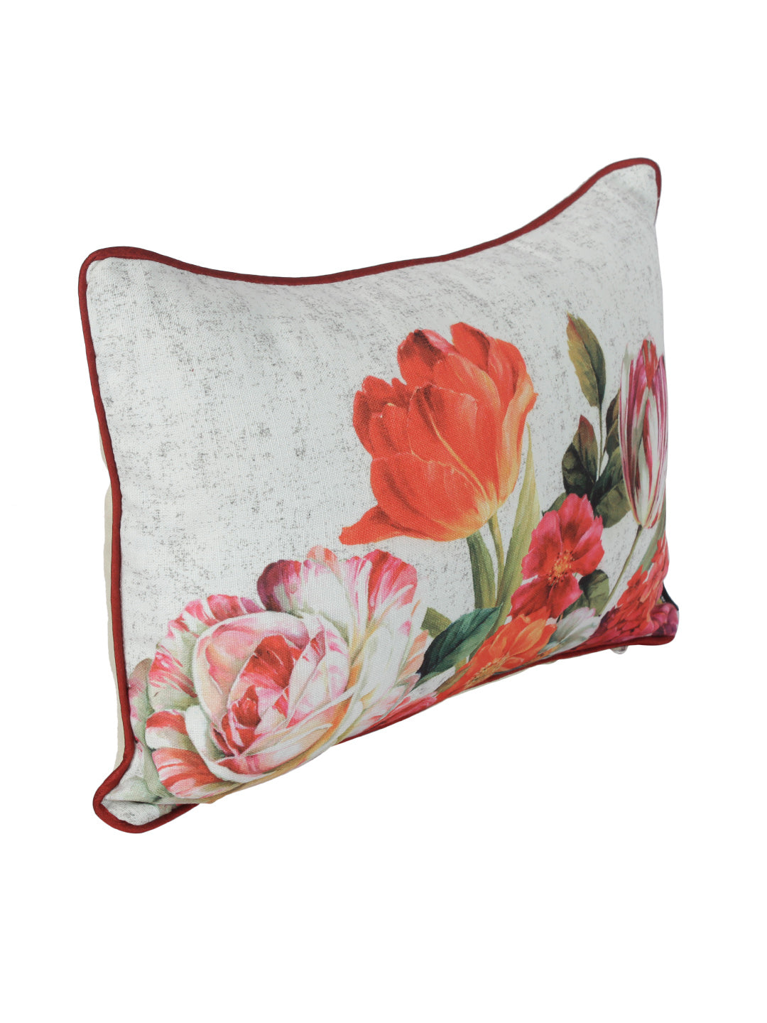 Set of 2 Decorative Sham/Baby/Rectangle Cushion Cover Digital Printed Premium Soft Polylinen Fabric Red Color
