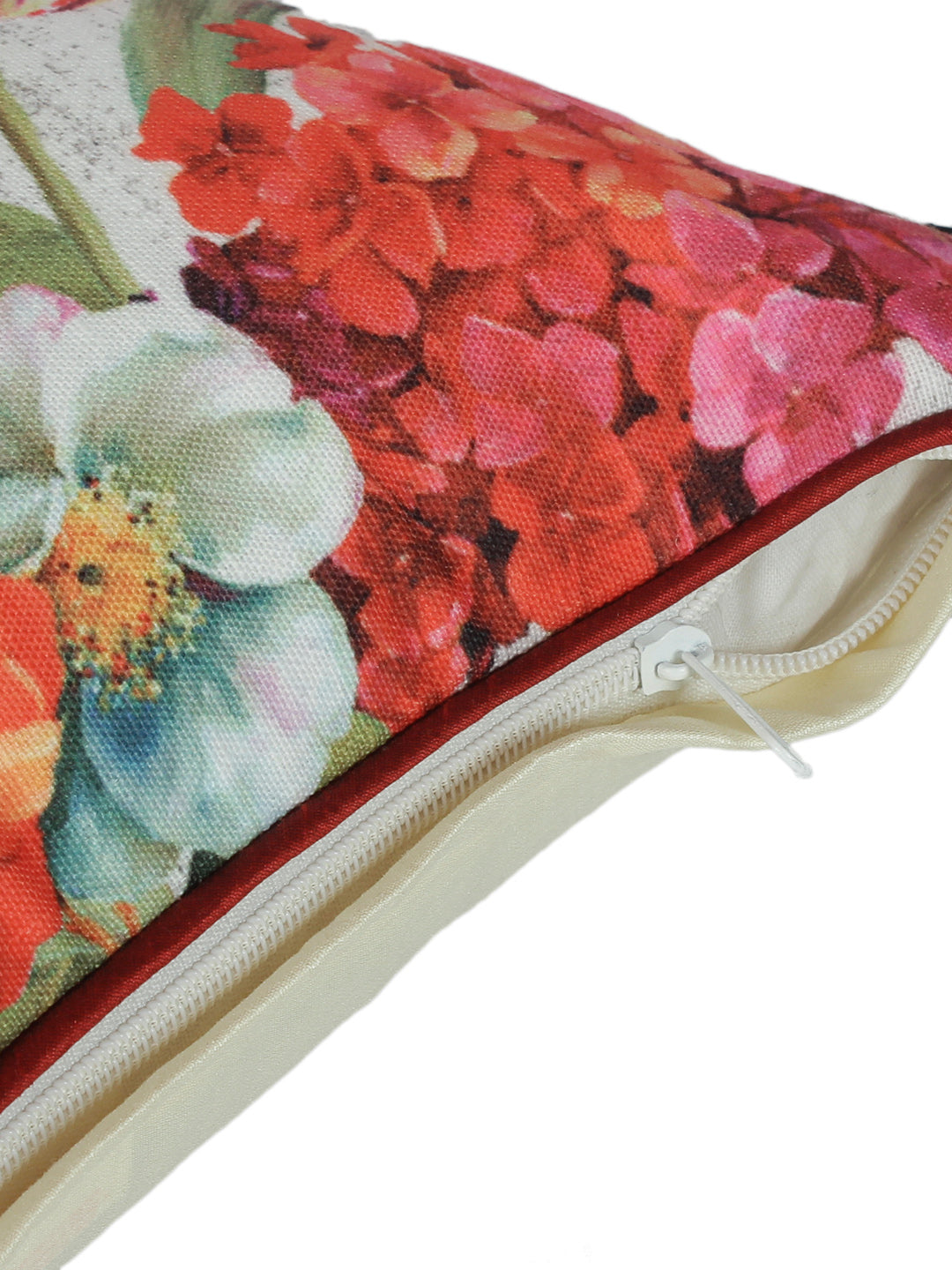 Set of 2 Decorative Sham/Baby/Rectangle Cushion Cover Digital Printed Premium Soft Polylinen Fabric Red Color