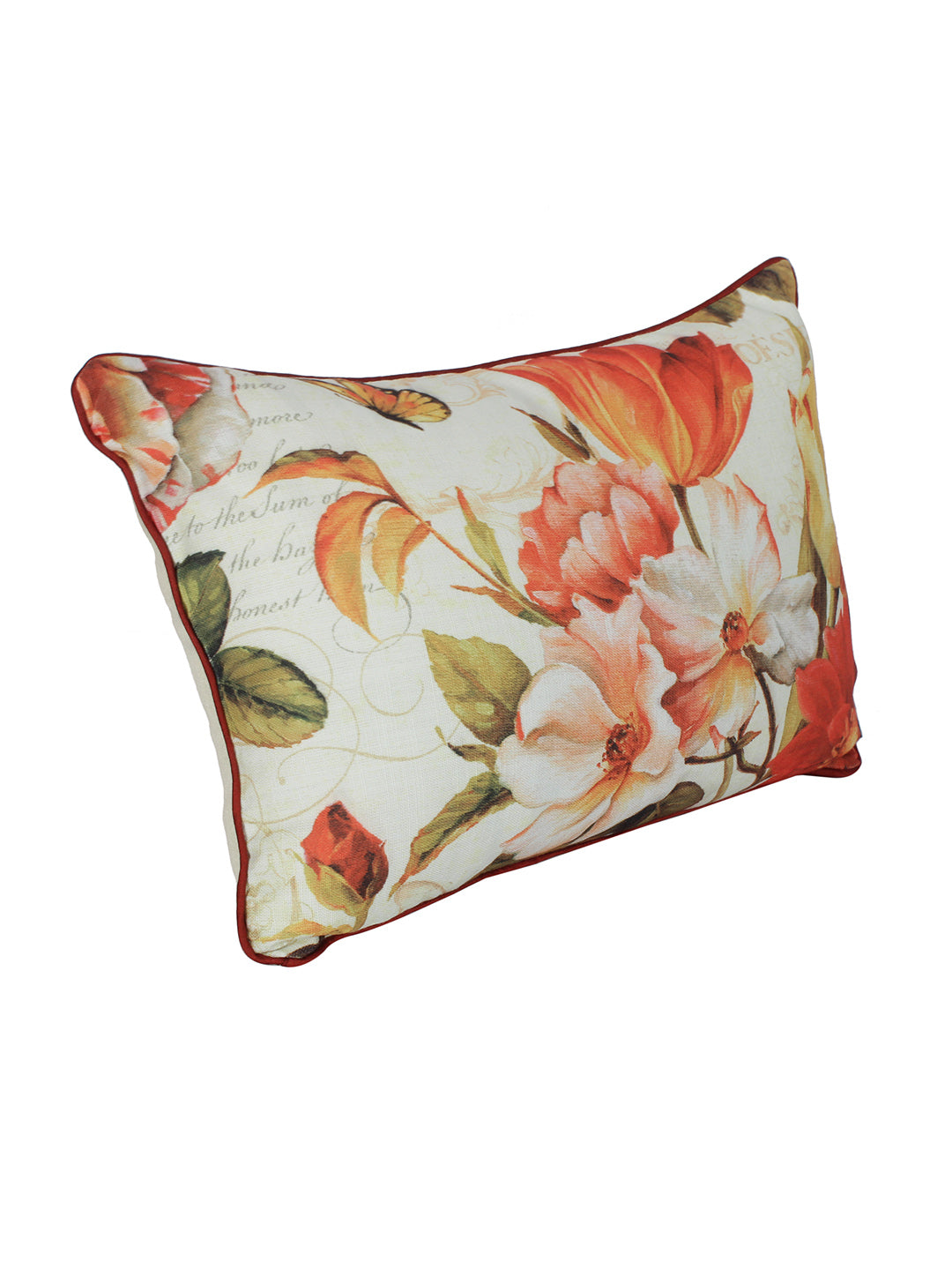 Set of 2 Decorative Sham/Baby/Rectangle Cushion Cover Digital Printed Premium Soft Polylinen Fabric Orange Color