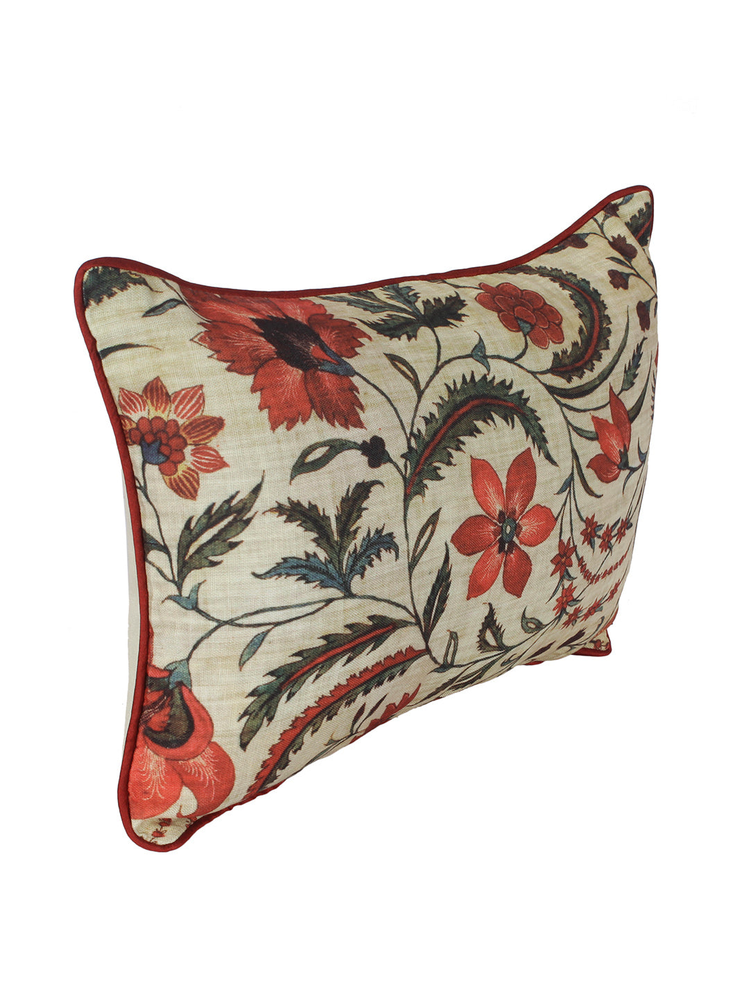 Set of 2 Decorative Sham/Baby/Rectangle Cushion Cover Digital Printed Premium Soft Polylinen Fabric Rust Color