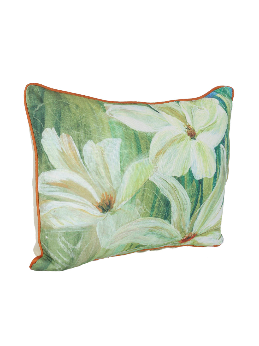 Set of 2 Decorative Sham/Baby/Rectangle Cushion Cover Digital Printed Premium Soft Polylinen Fabric Green Color