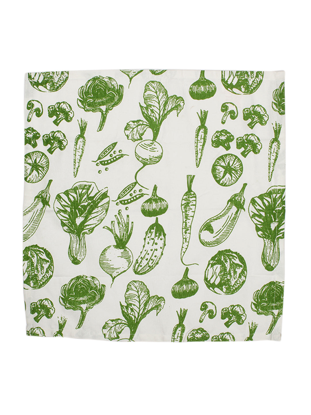 Pure Cotton Printed Green Color Table Napkin, Pack of 6