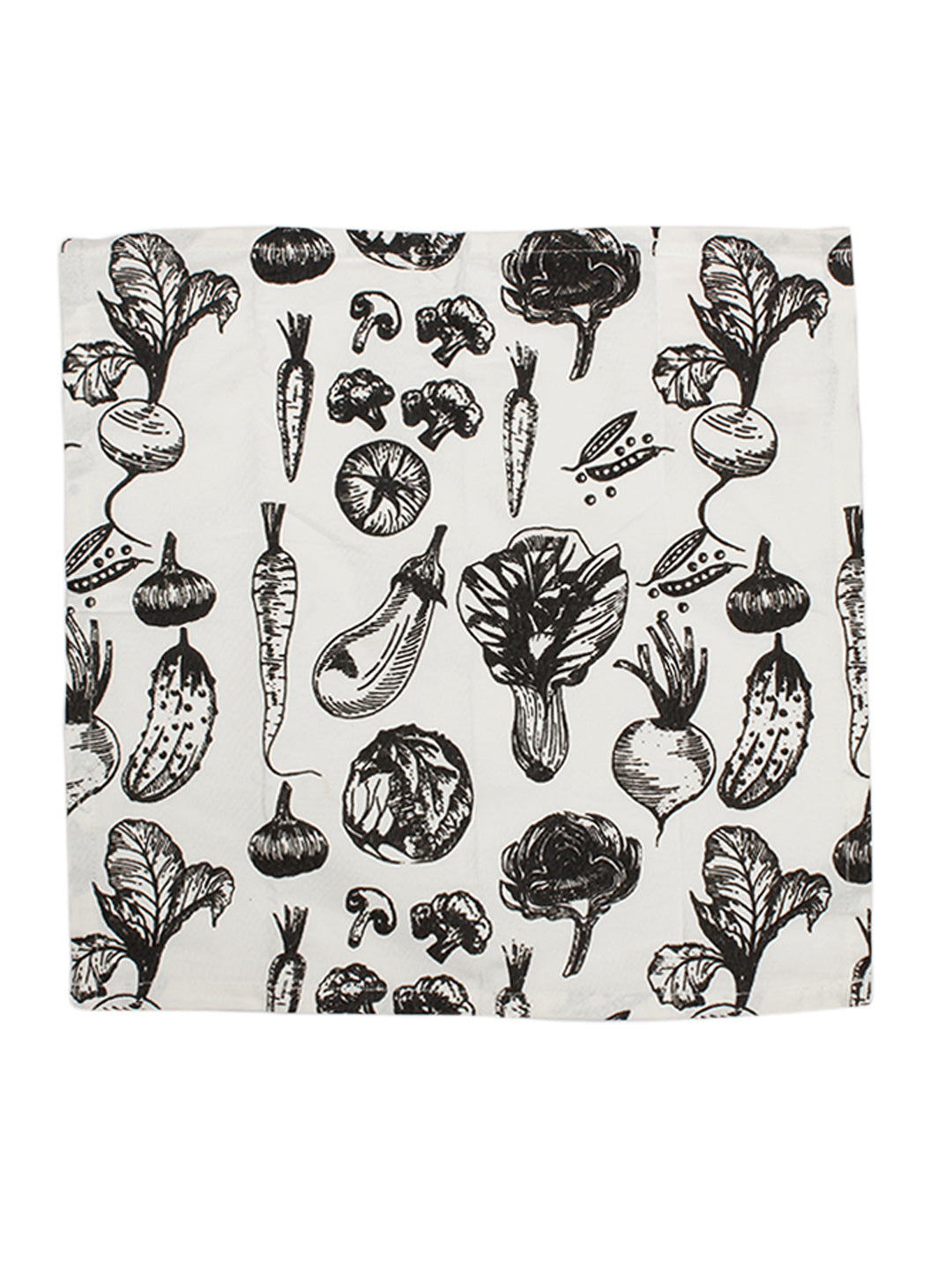 Pure Cotton Printed Black Color Table Napkin, Pack of 6