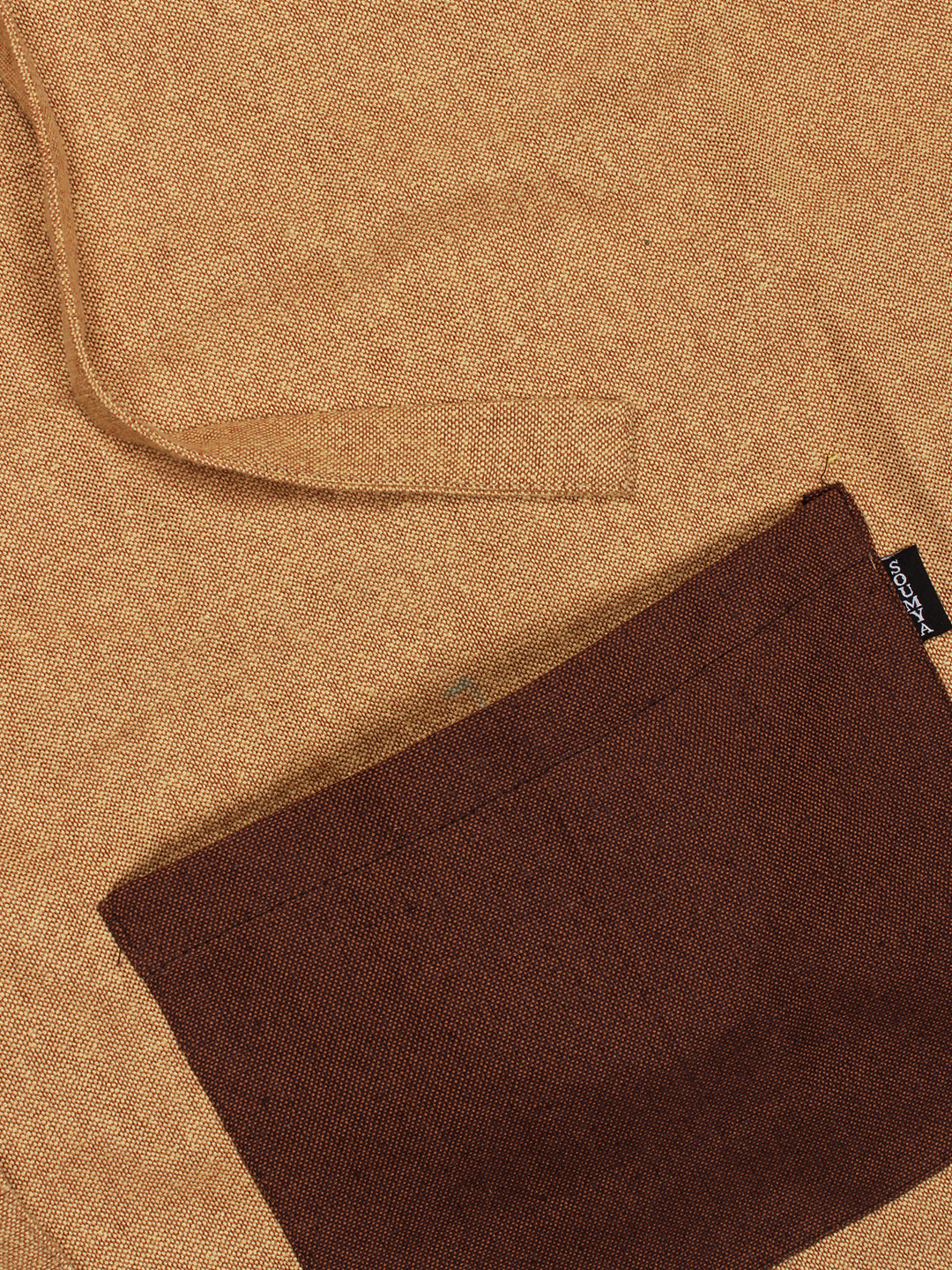 Premium Cotton Solid Kitchen Apron with Front Pocket Beige Color Apron, 1 pcs Apron