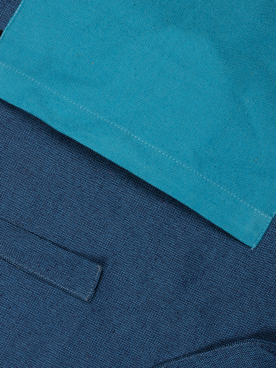 Premium Cotton Solid Kitchen Apron with Front Pocket Blue Color Apron, 1 pcs Apron
