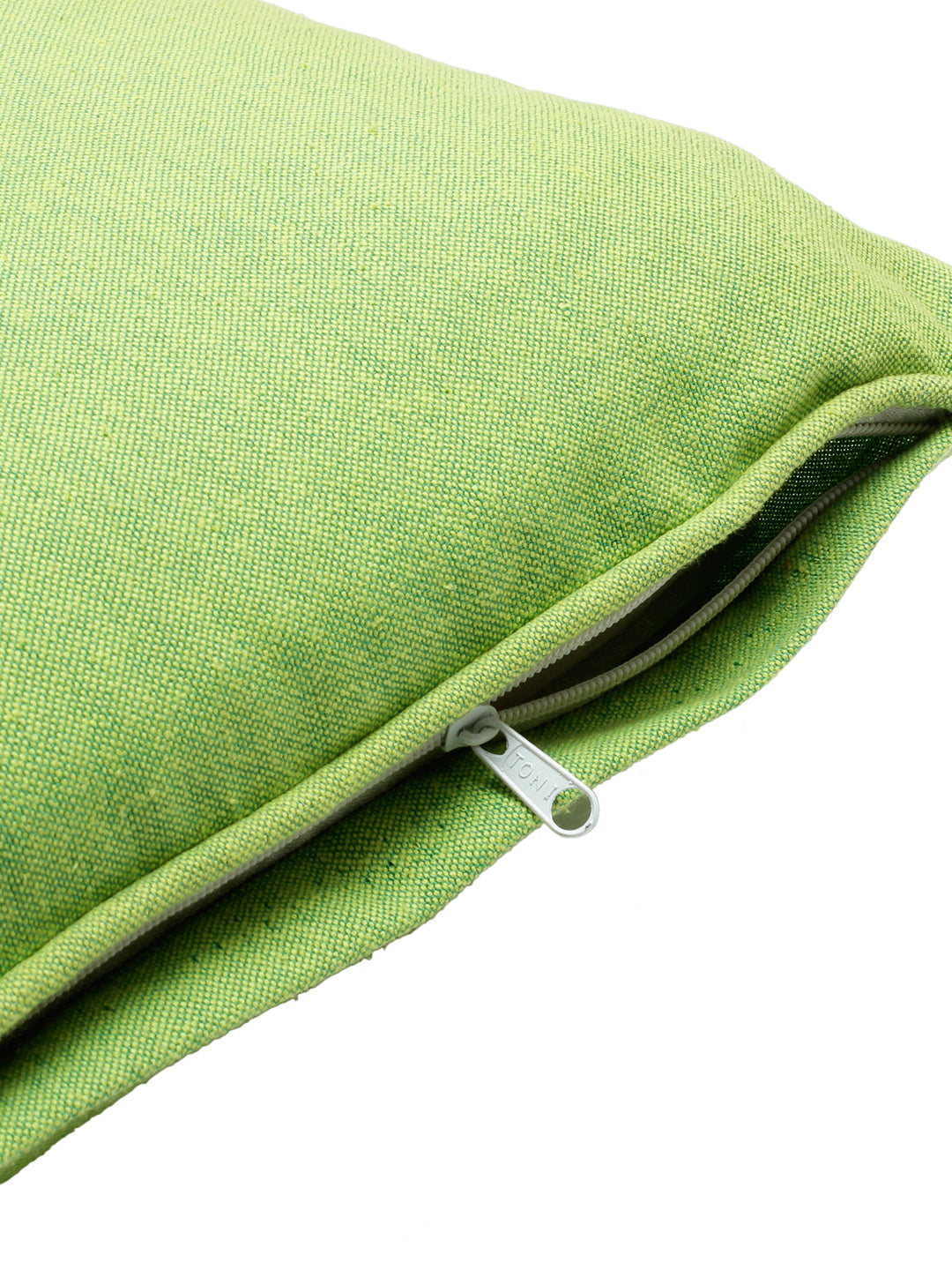 Set of 2 Premium Cotton Solid Green Color Cushion Cover Set, 2 pc Cushion Cover