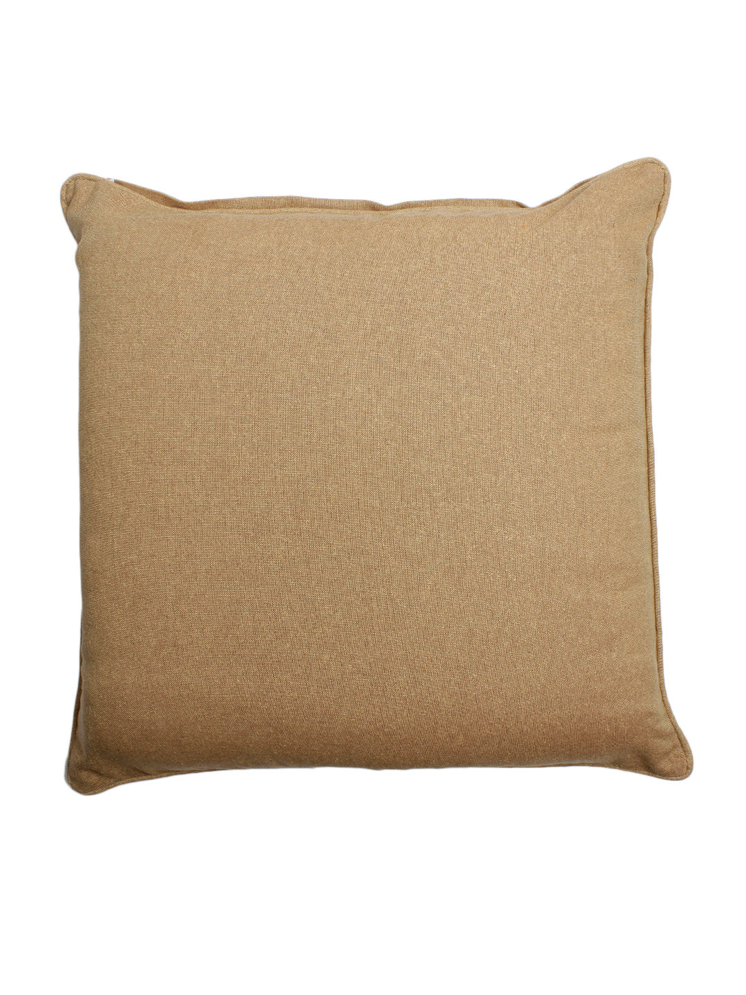 Set of 2 Premium Cotton Solid Beige Color Cushion Cover Set, 2 pc Cushion Cover