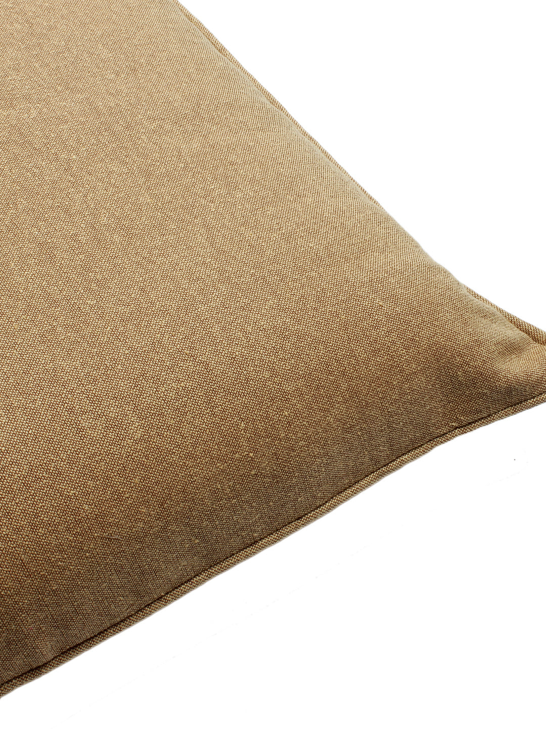 Set of 2 Premium Cotton Solid Beige Color Cushion Cover Set, 2 pc Cushion Cover