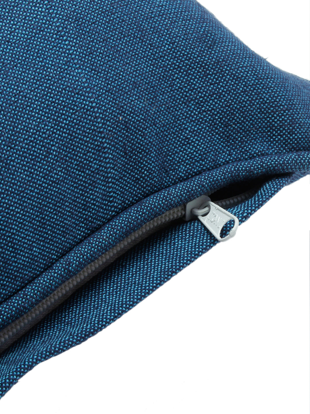 Set of 2 Cotton Solid Blue Color Cushion Cover Set, 2 pc Cushion Cove
