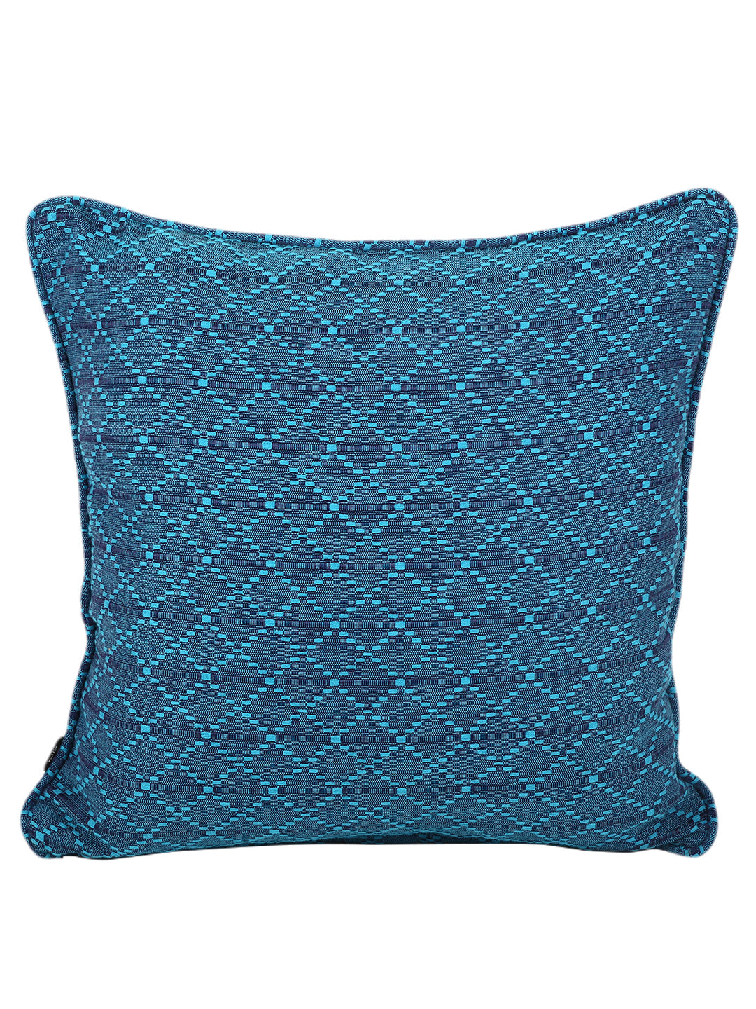 Set of 2 Premium Cotton Self Design Blue Color Cushion Cover, 2 pc Cushion Cover