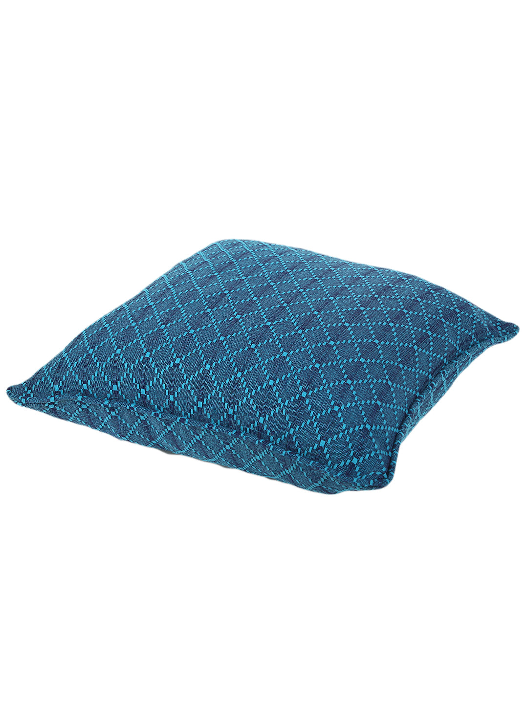 Set of 2 Premium Cotton Self Design Blue Color Cushion Cover, 2 pc Cushion Cover