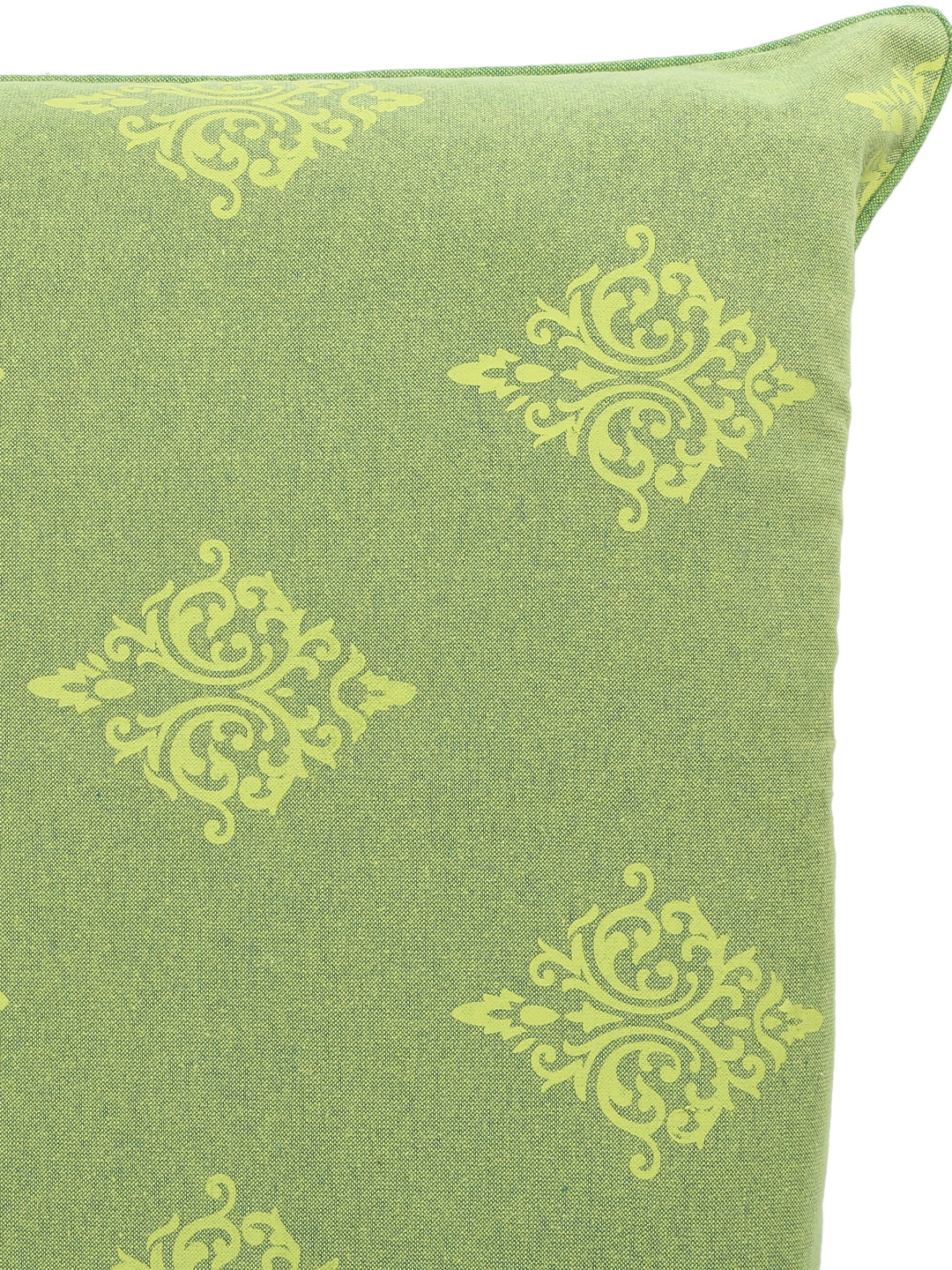 Set of 2 Premium Cotton Printed Green Color Cushion Cover Set, 2 pc Cushion Cover