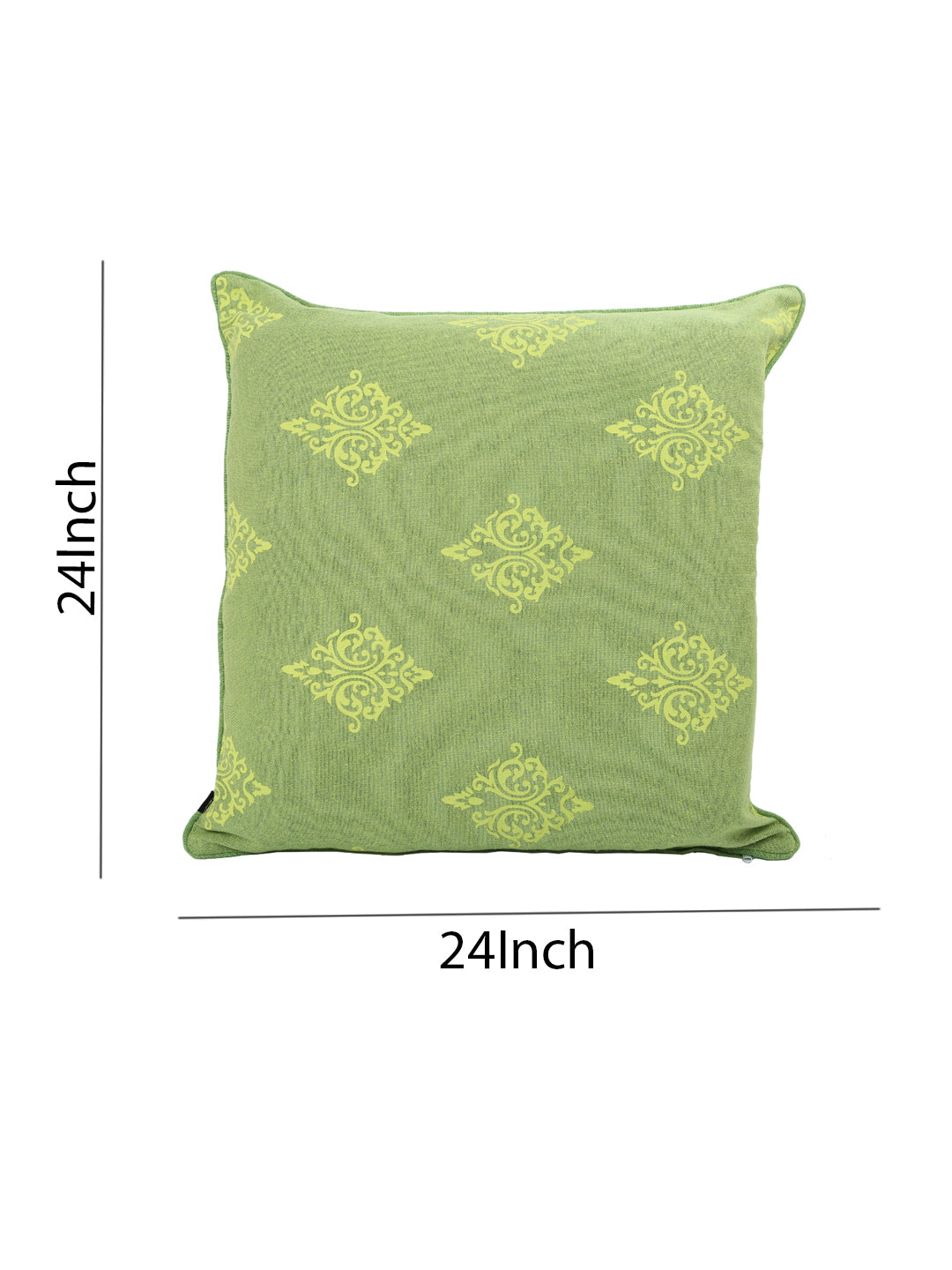 Set of 2 Premium Cotton Printed Green Color Cushion Cover Set, 2 pc Cushion Cover