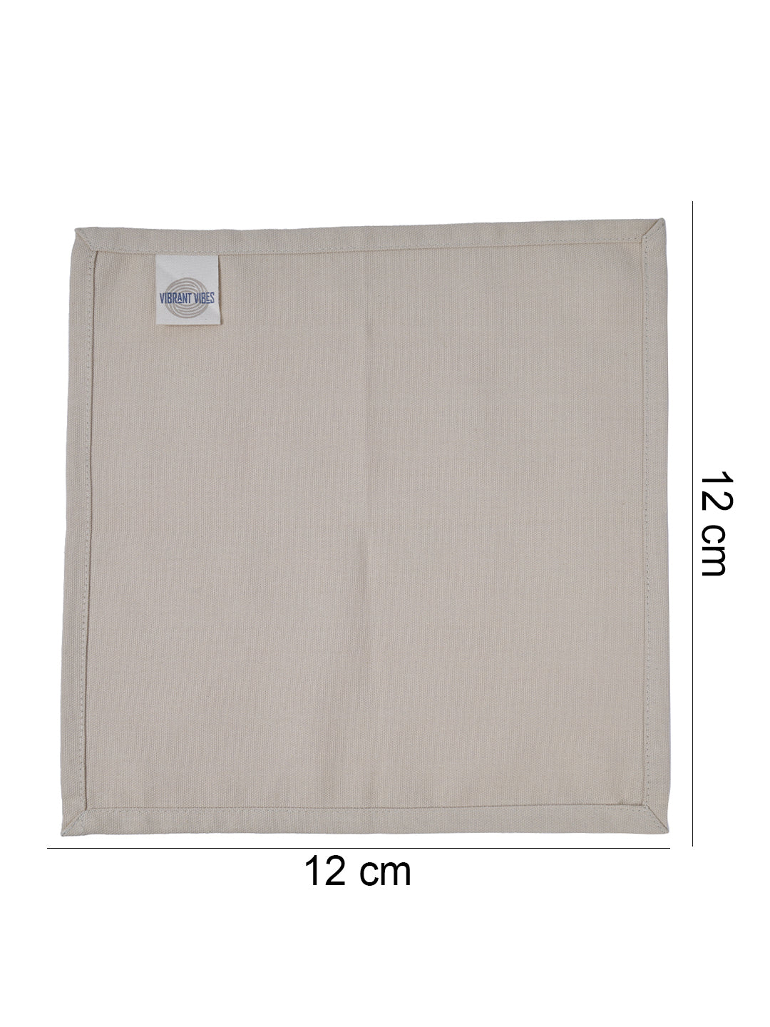 Set of 6 Cotton Plain Beige Color Table Napkin, 6pc Napkin Set