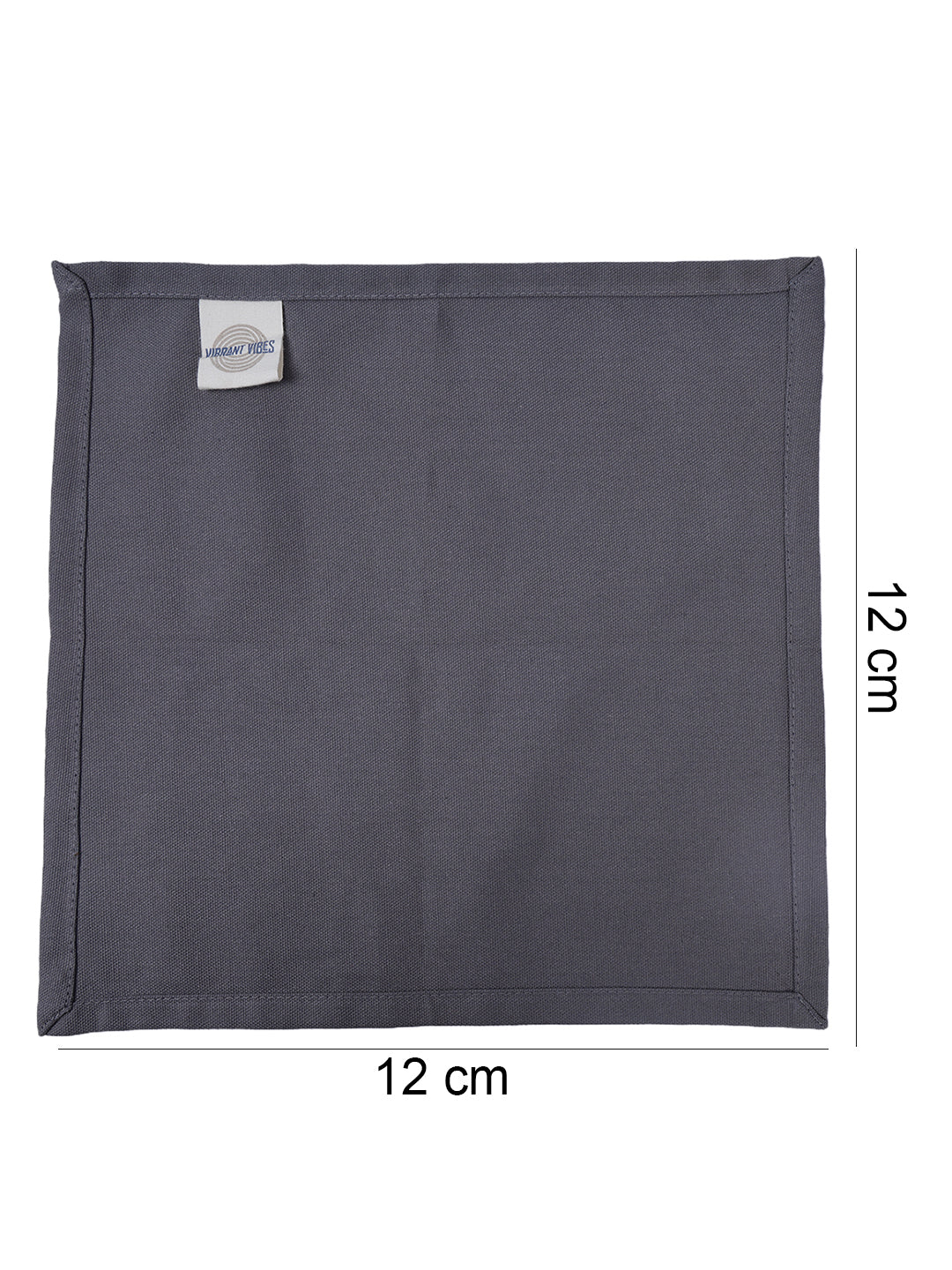 Set of 6 Cotton Plain Silver Color Table Napkin, 6pc Napkin Set