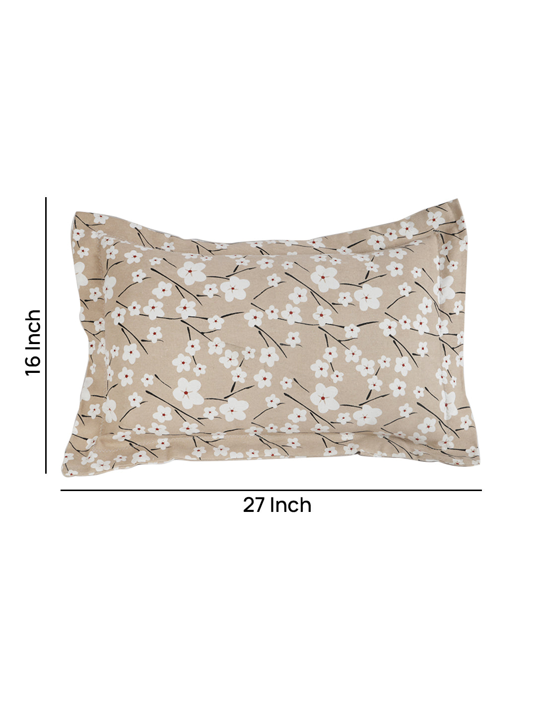 Pillow Covers in Beige color made with  Cotton Material , Bedding - 2 Pcs