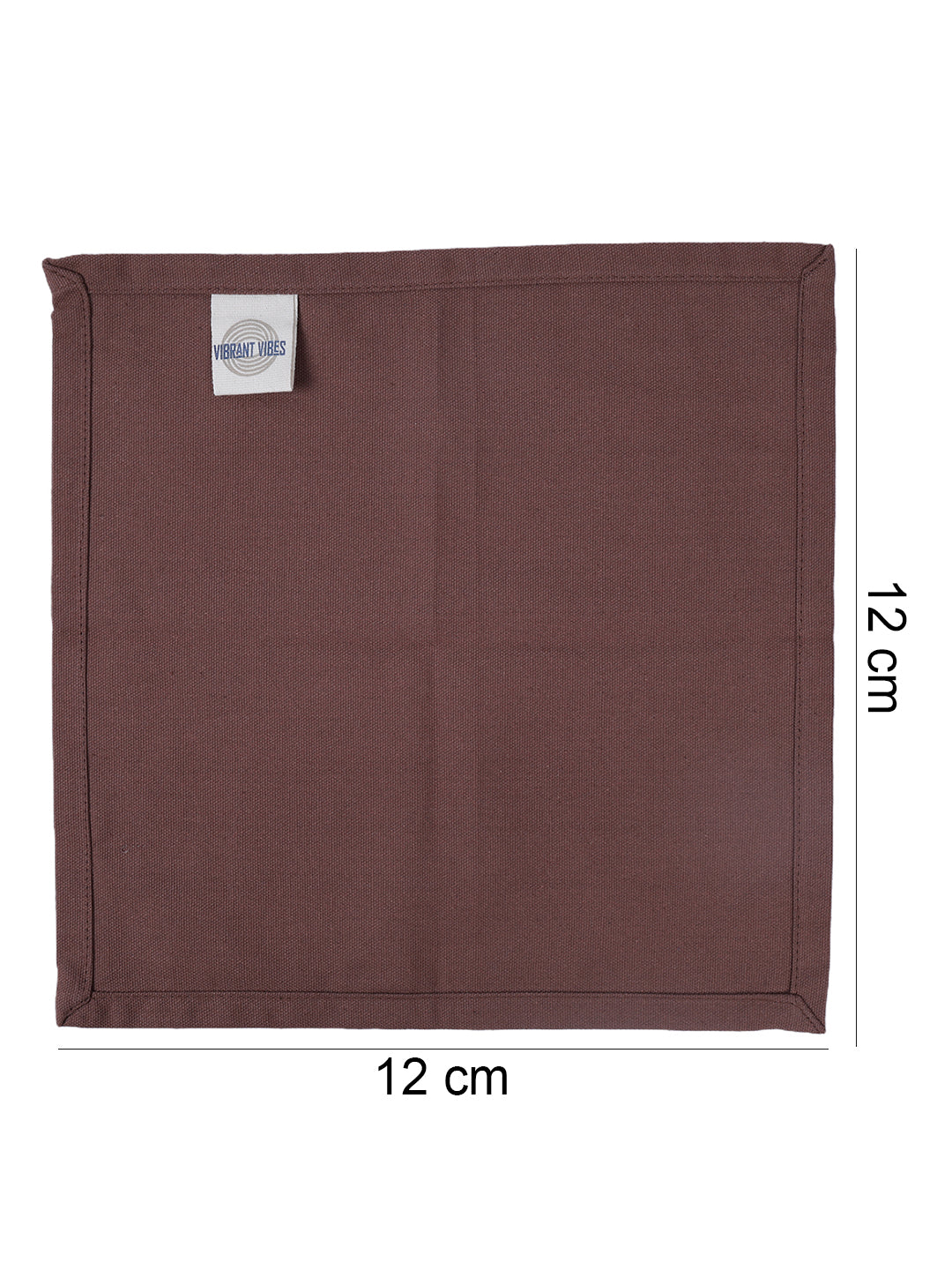 Set of 6 Cotton Plain Brown Color Table Napkin, 6pc Napkin Set