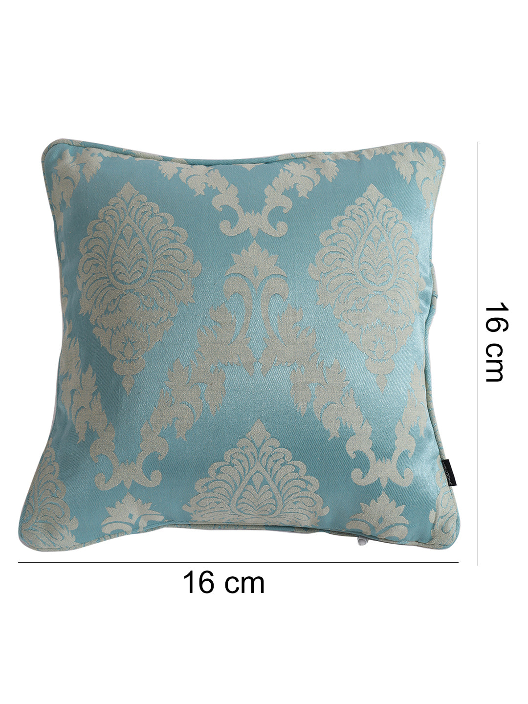 Set of 2 Premium Abstract Design Turquoise Color Cushion Cover, 5 pc Cushion Cover