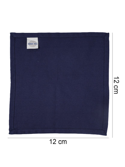 Set of 6 Cotton Plain Navy Blue Color Table Napkin, 6pc Napkin Set