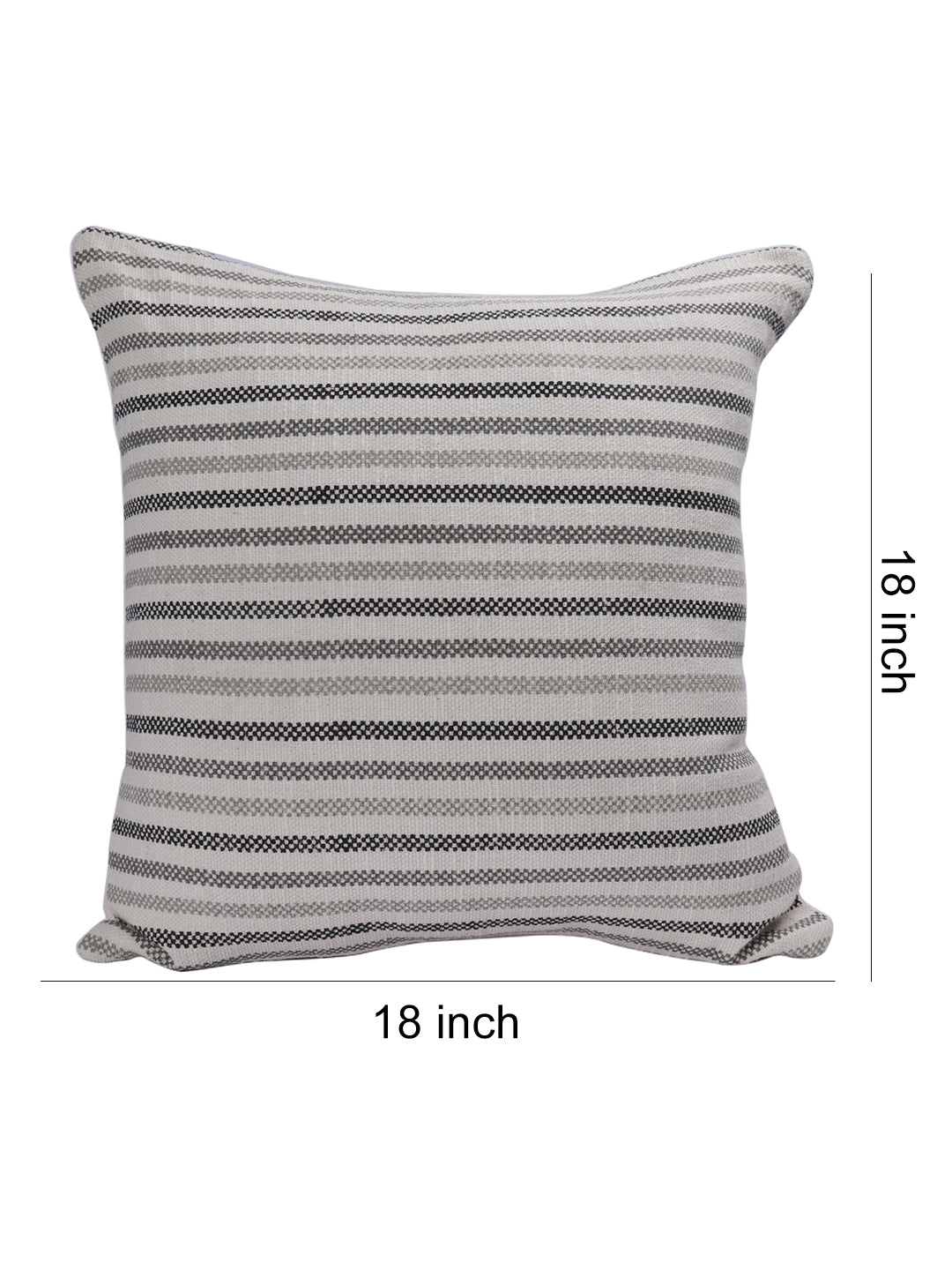 Soumya Premium Throw and Cushion Cover Set Black and Grey Color, 1 Pc