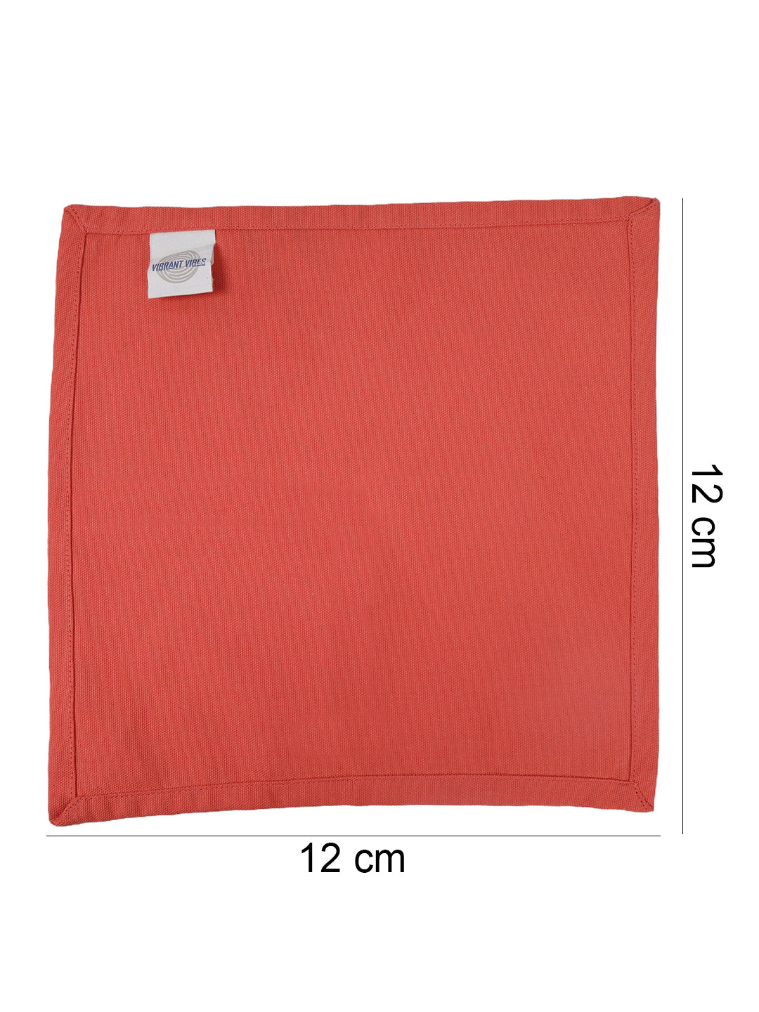 Set of 6 Cotton Plain Peach Color Table Napkin, 6pc Napkin Set