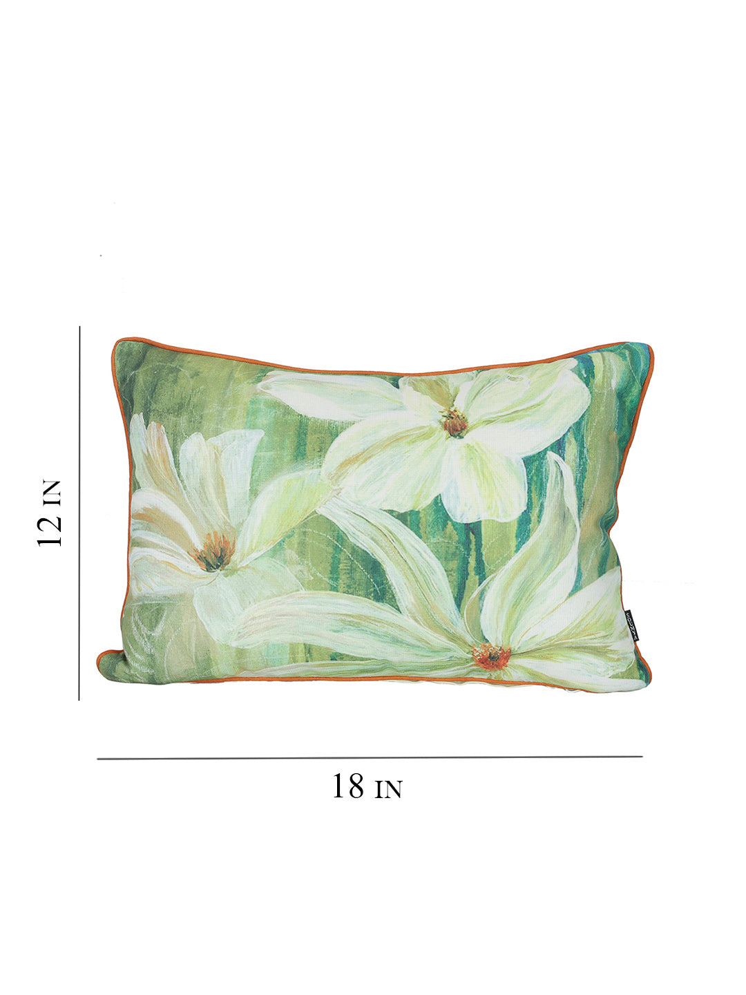 Set of 2 Decorative Sham/Baby/Rectangle Cushion Cover Digital Printed Premium Soft Polylinen Fabric Green Color