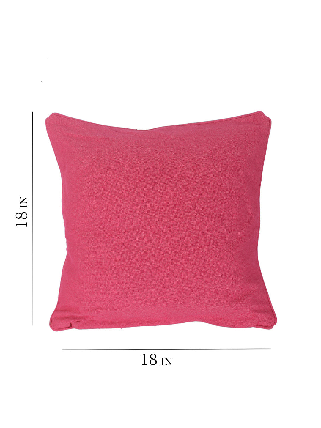 Premium Cotton Solid Pink Color Cushion Cover, 2 pc Cushion Cover