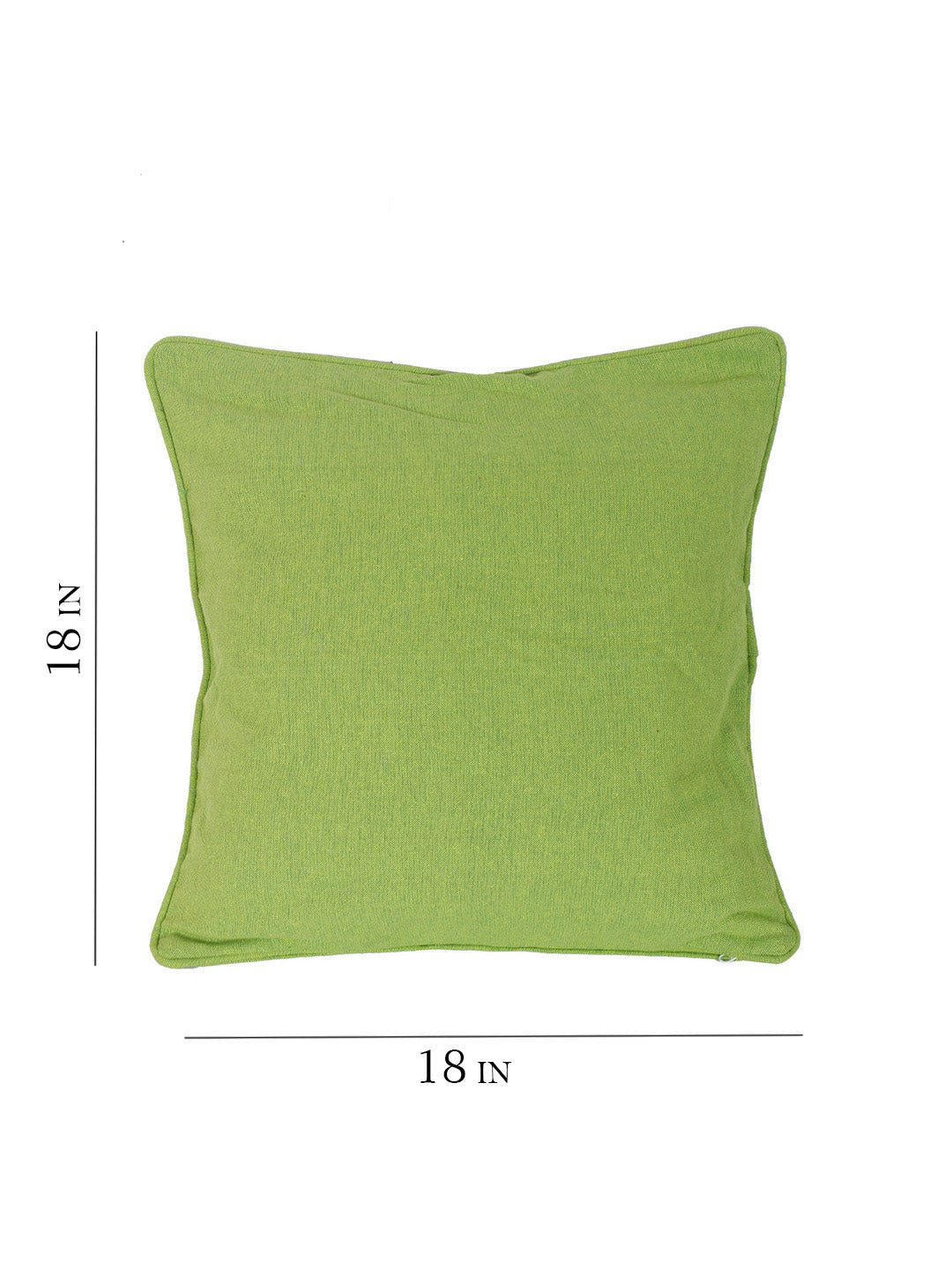 Cotton Solid Green Color Cushion Cover, 2 pc Cushion Cover