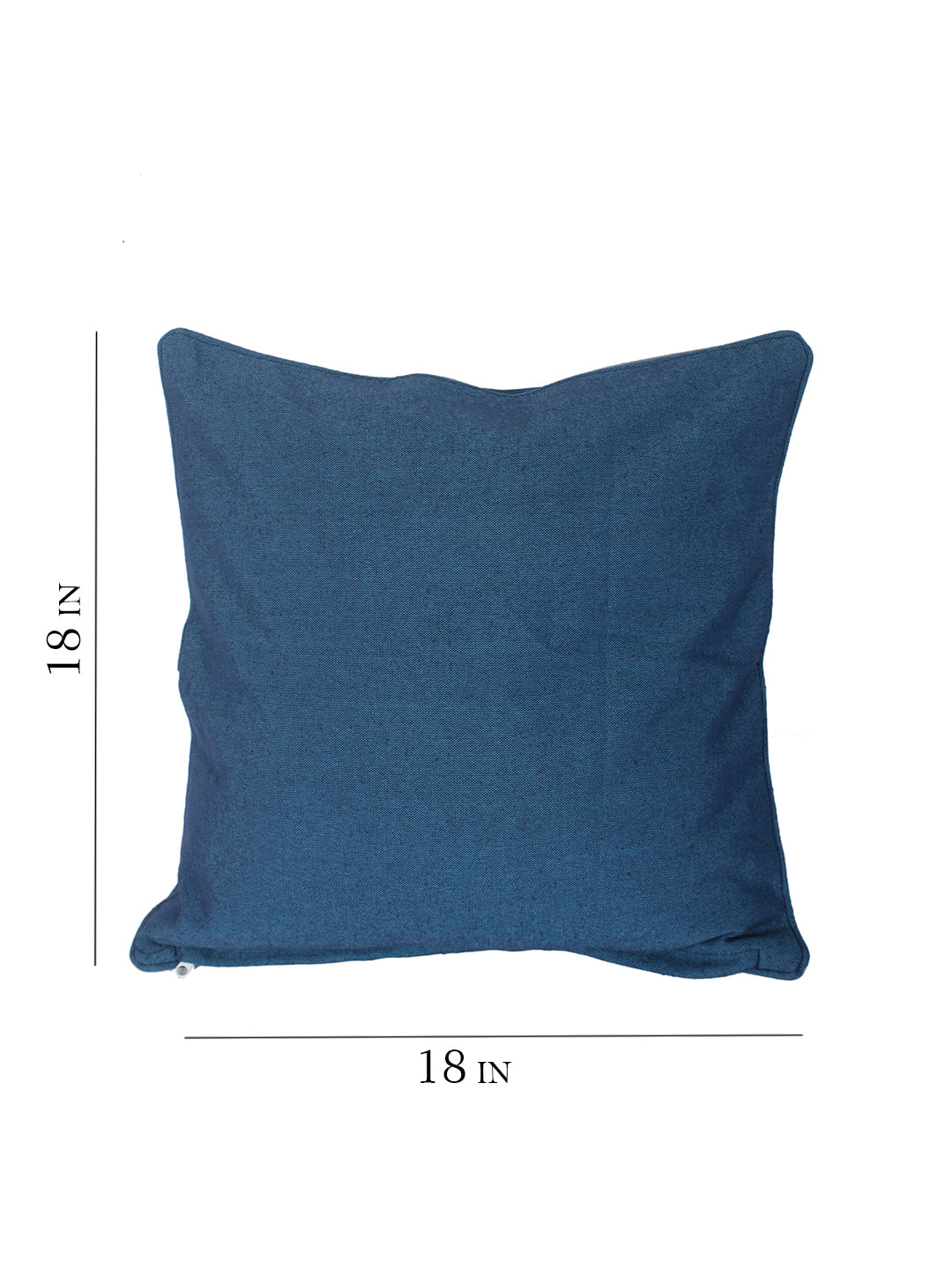 Cotton Solid Blue Color Cushion Cover, 2 pc Cushion Cover