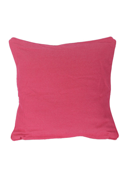 Premium Cotton Solid Pink Color Cushion Cover, 2 pc Cushion Cover