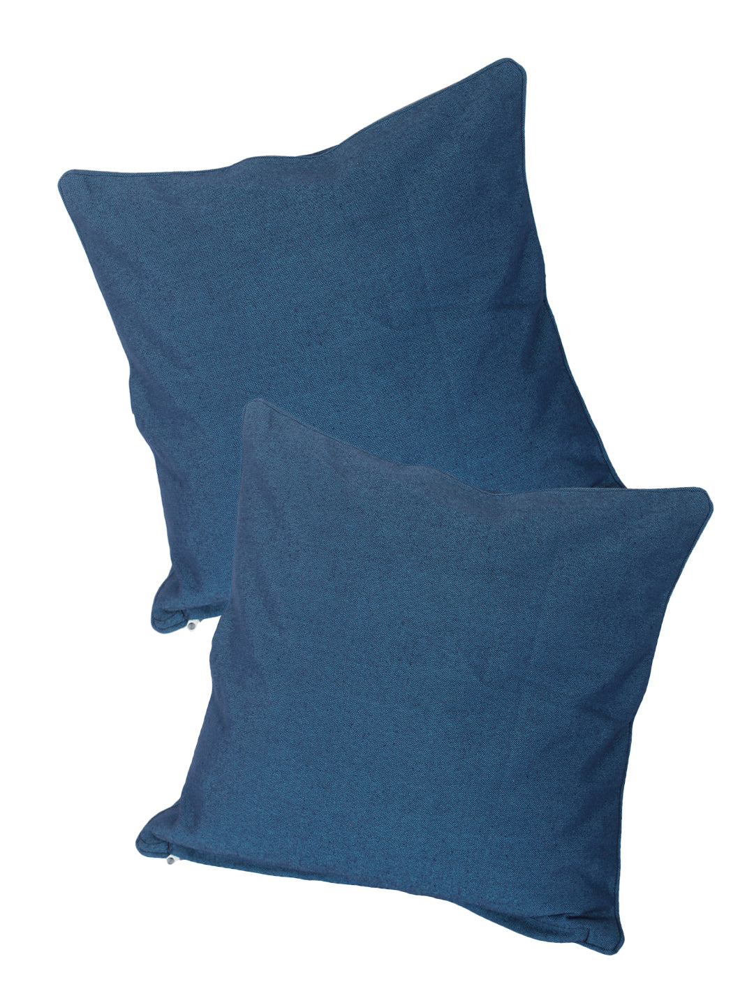 Cotton Solid Blue Color Cushion Cover, 2 pc Cushion Cover