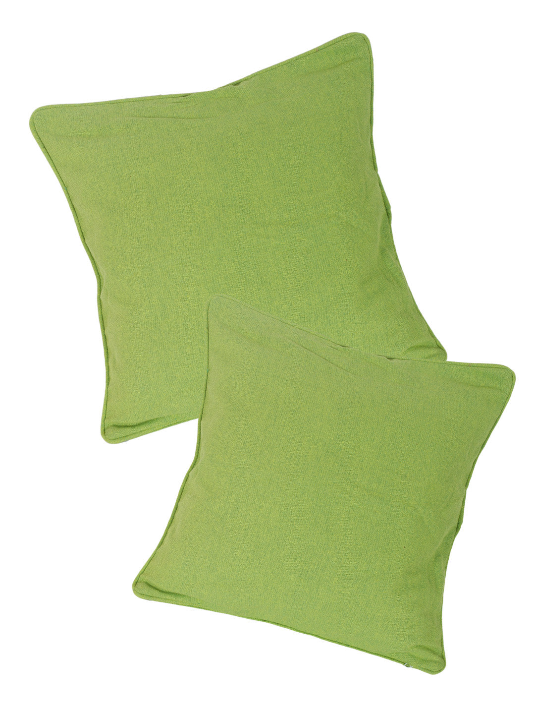 Cotton Solid Green Color Cushion Cover, 2 pc Cushion Cover