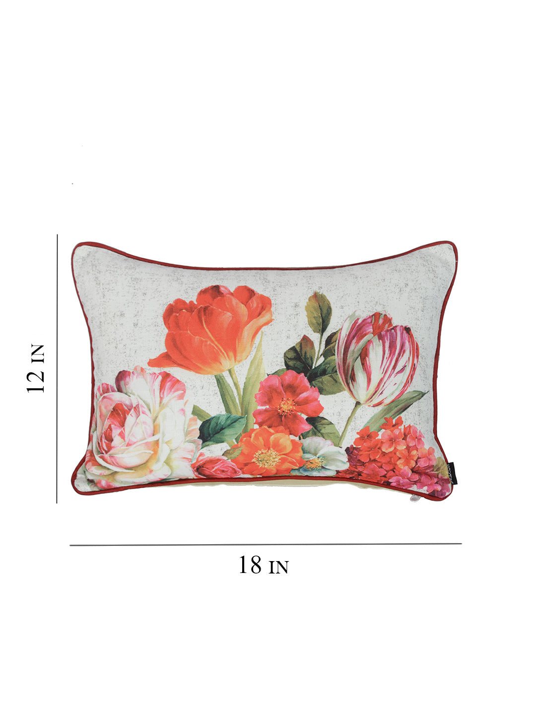 Set of 2 Decorative Sham/Baby/Rectangle Cushion Cover Digital Printed Premium Soft Polylinen Fabric Red Color