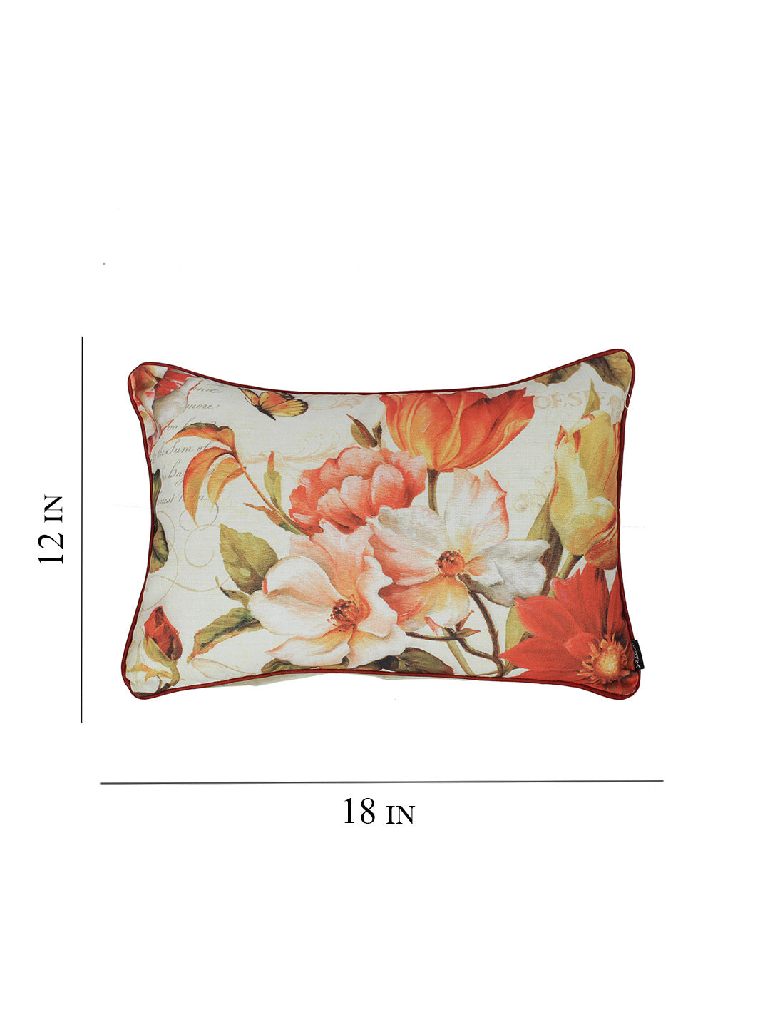 Set of 2 Decorative Sham/Baby/Rectangle Cushion Cover Digital Printed Premium Soft Polylinen Fabric Orange Color