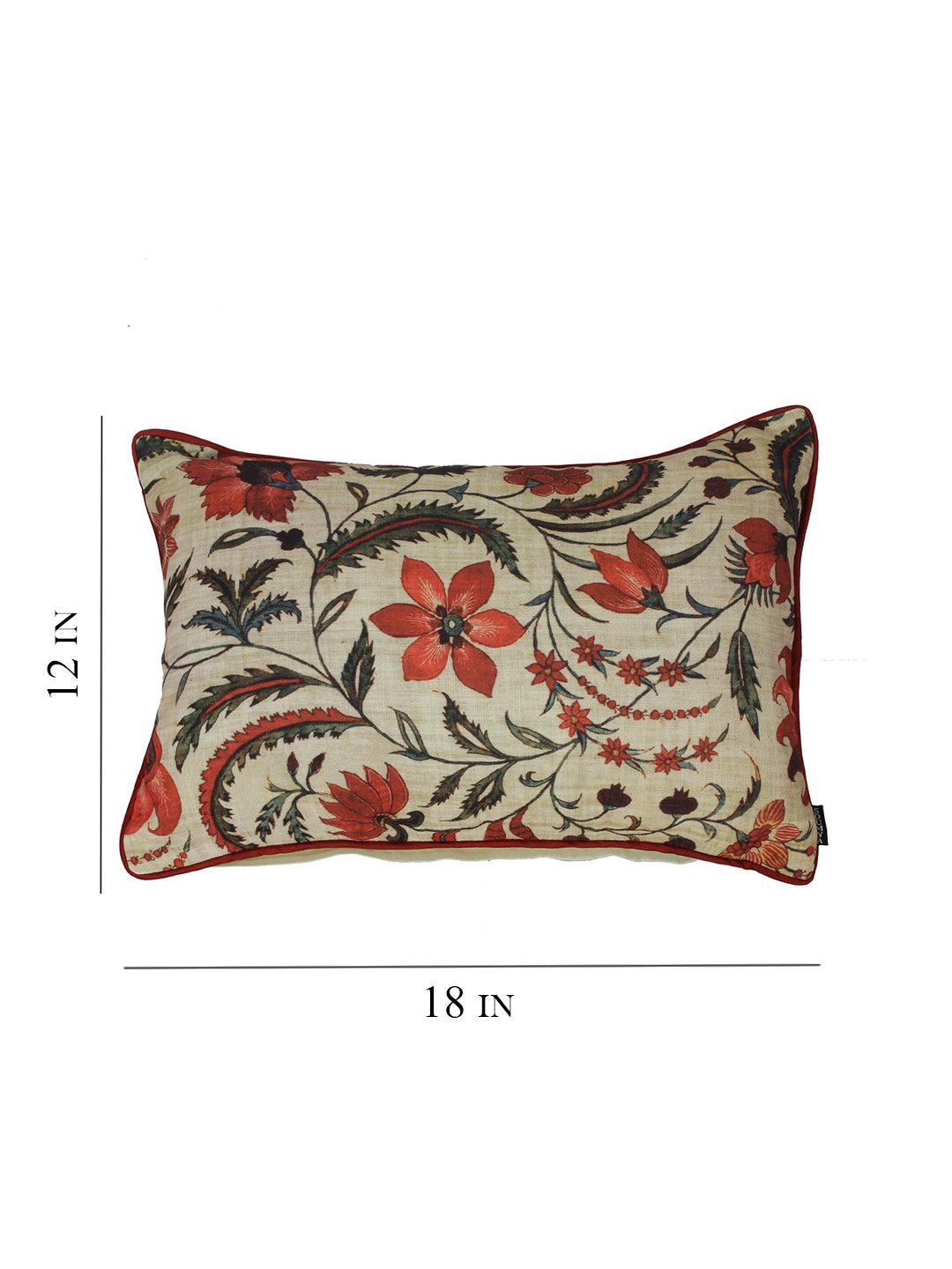 Set of 2 Decorative Sham/Baby/Rectangle Cushion Cover Digital Printed Premium Soft Polylinen Fabric Rust Color